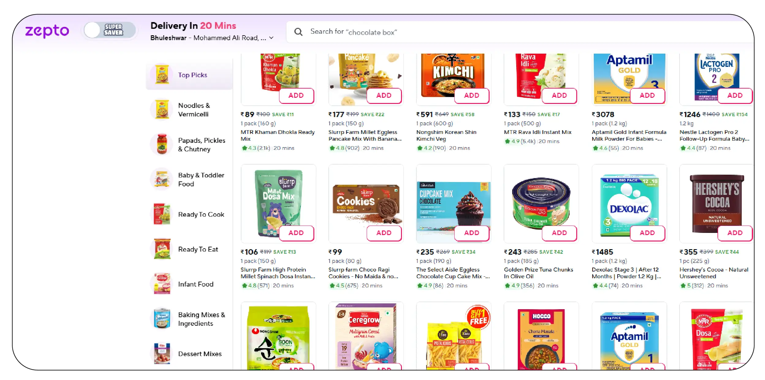 Zepto Grocery Pricing Intelligence API
